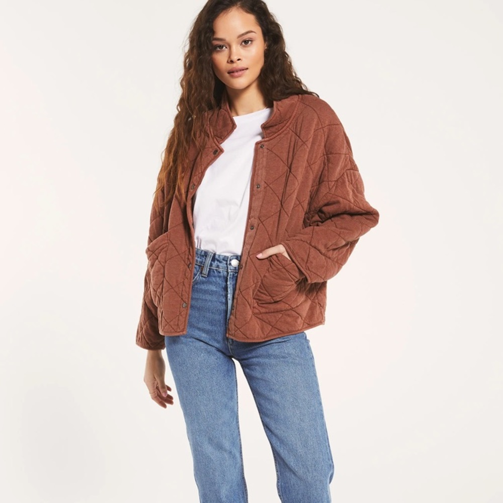 Z SUPPLY Maya Quilted Coat - Whiskey